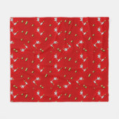 KiniArt Westie Martini Fleece Deken (Voorkant (Horizontaal))