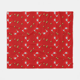 KiniArt Westie Martini Fleece Deken