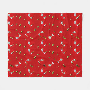 KiniArt Westie Martini Fleece Deken