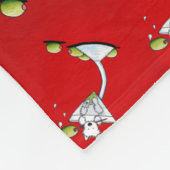 KiniArt Westie Martini Fleece Deken (Hoek)