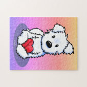 KiniArt Westie Mended Heart Legpuzzel (Horizontaal)