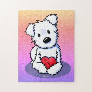 KiniArt Westie Mended Heart Legpuzzel