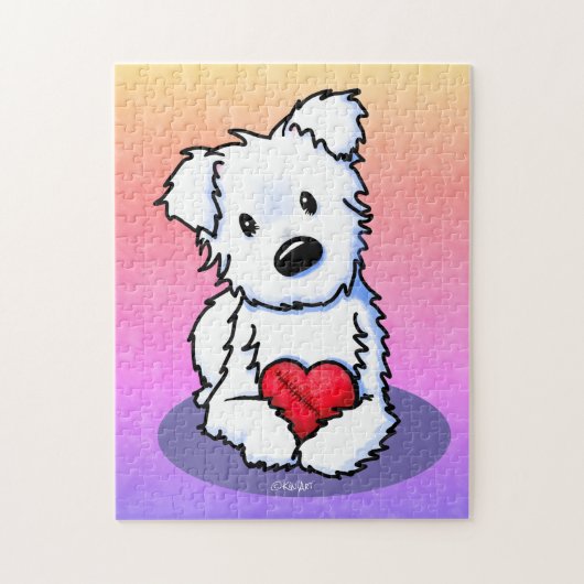 KiniArt Westie Mended Heart Legpuzzel (Verticaal)
