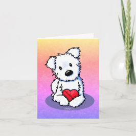 KiniArt Westie Mended Heart Sympathie Card Bedankkaart