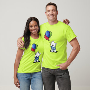 KiniArt Westie met ballonnen T-shirt