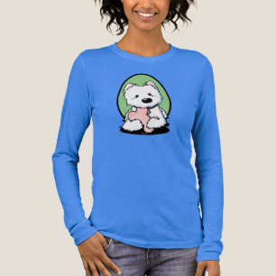 KiniArt Westie met bot Tri-Blend Shirt