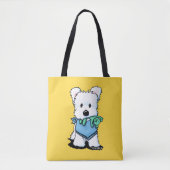 KiniArt Westie met Teddy Bear Tas (Voorkant)