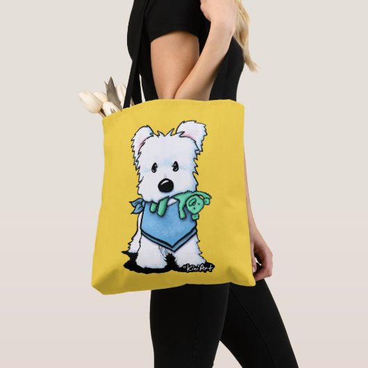 KiniArt Westie met Teddy Bear Tas (Dichtbij)