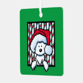  KiniArt Westie Metalen Ornament (Voorkant links)