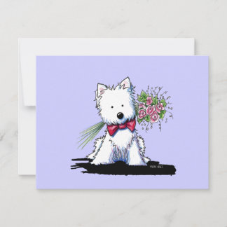 KiniArt Westie Mr Pawfect Platte Uitnodigingen