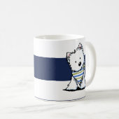 KiniArt Westie Nautical Mok (Voorkant rechts)