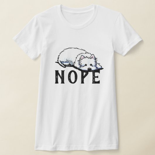 KiniArt Westie NOPE T-shirt (Laagn)