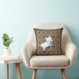 KiniArt Westie over Quilt Kussen