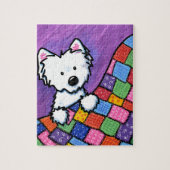 KiniArt Westie over Quilt Legpuzzel (Verticaal)