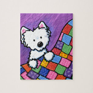 KiniArt Westie over Quilt Legpuzzel