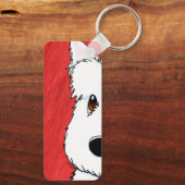 KiniArt Westie over rood Sleutelhanger (Achterkant)