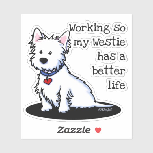 KiniArt Westie Parent Sticker (Vel)