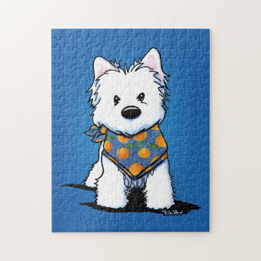 KiniArt Westie Peach Legpuzzel (Verticaal)