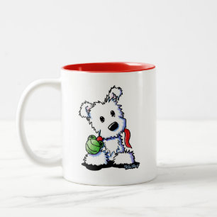 KiniArt Westie Playmate Tweekleurige Koffiemok
