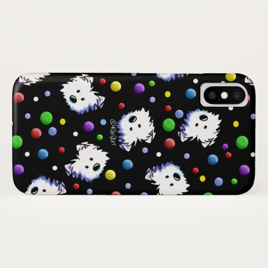 KiniArt Westie Polka Dot Case-Mate iPhone Case (Achterkant (horizontaal))