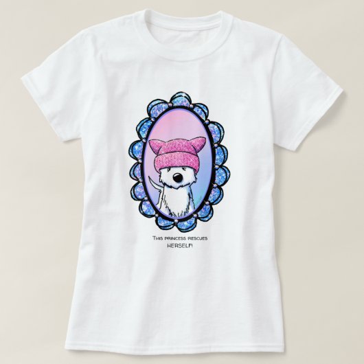 KiniArt Westie Prinses T-shirt (Design voorkant)