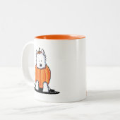 KiniArt Westie Punkin' Tweekleurige Koffiemok (Voorkant links)