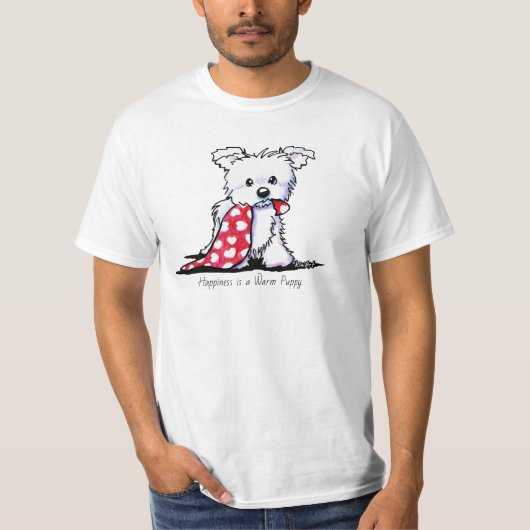 KiniArt Westie Puppy T-Shirt (Voorkant)