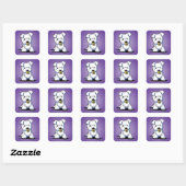 KiniArt Westie Puppy Vierkante Sticker (Vel)