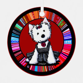 KiniArt Westie Quinceañera Metalen Ornament