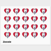 KiniArt Westie Red Heart Stickers (Vel)