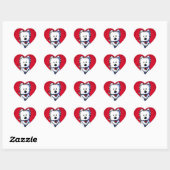 KiniArt Westie Red Heart Stickers (Vel)