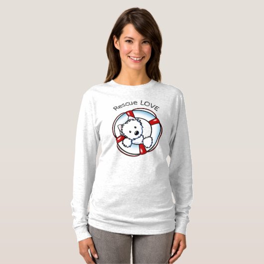 KiniArt Westie Redding T-shirt (Voorkant volledig)