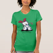 KiniArt Westie Reindeer Dark Shirt (Voorkant)