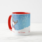 KiniArt Westie Reindeer kerstMok Mok (Voorkant links)