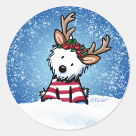 KiniArt Westie Rendier Stickers 