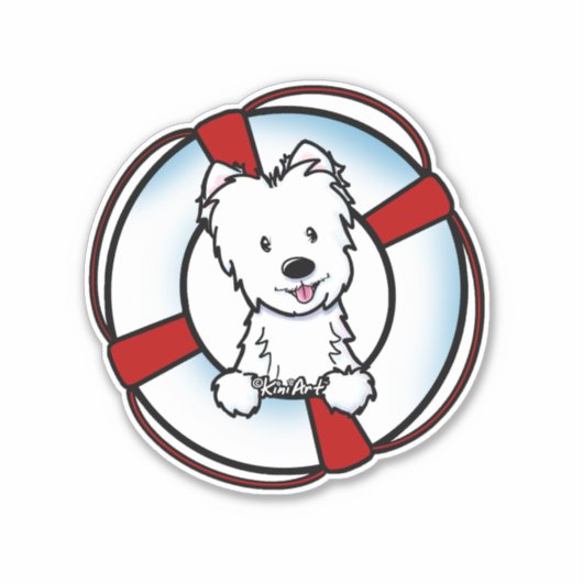 KiniArt Westie Rescue Sticker (Voorkant)