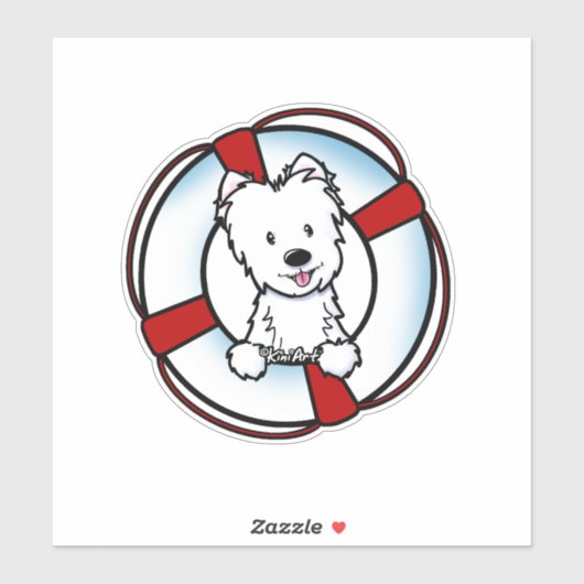 KiniArt Westie Rescue Sticker (Vel)