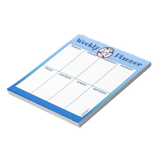KiniArt Westie Rescue Weekly-planningblocnote Notitieblok (Linkerzijde)