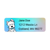KiniArt Westie Return-adreslabel Etiket (Voorkant)