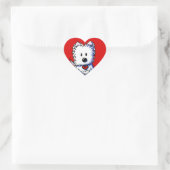 KiniArt Westie Rode Hart Stickers (Tas)