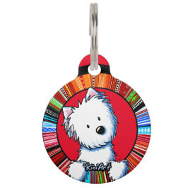KiniArt Westie Round Pet Tag Huisdierpenning