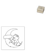 KiniArt Westie Santa Moon Rubberstempel (Gestempeld)
