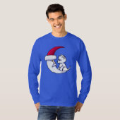 KiniArt Westie Santa Moon T-shirt (Voorkant volledig)