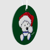 KiniArt Westie Santa Ornament (voorkant)