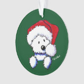 KiniArt Westie Santa Ornament (voorkant)
