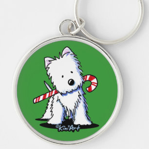 KiniArt Westie Snoepstokje Cutie Sleutelhanger