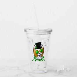 KiniArt Westie St. Paddy's Acryltumbler Acryl Drinkbeker