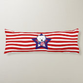 KiniArt Westie Star & Stripes Lichaamskussen (Voorkant)