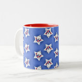 KiniArt Westie Star Tweekleurige Koffiemok (Voorkant links)