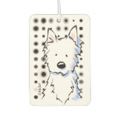 KiniArt Westie Stippen Luchtverfrisser (Voorkant)